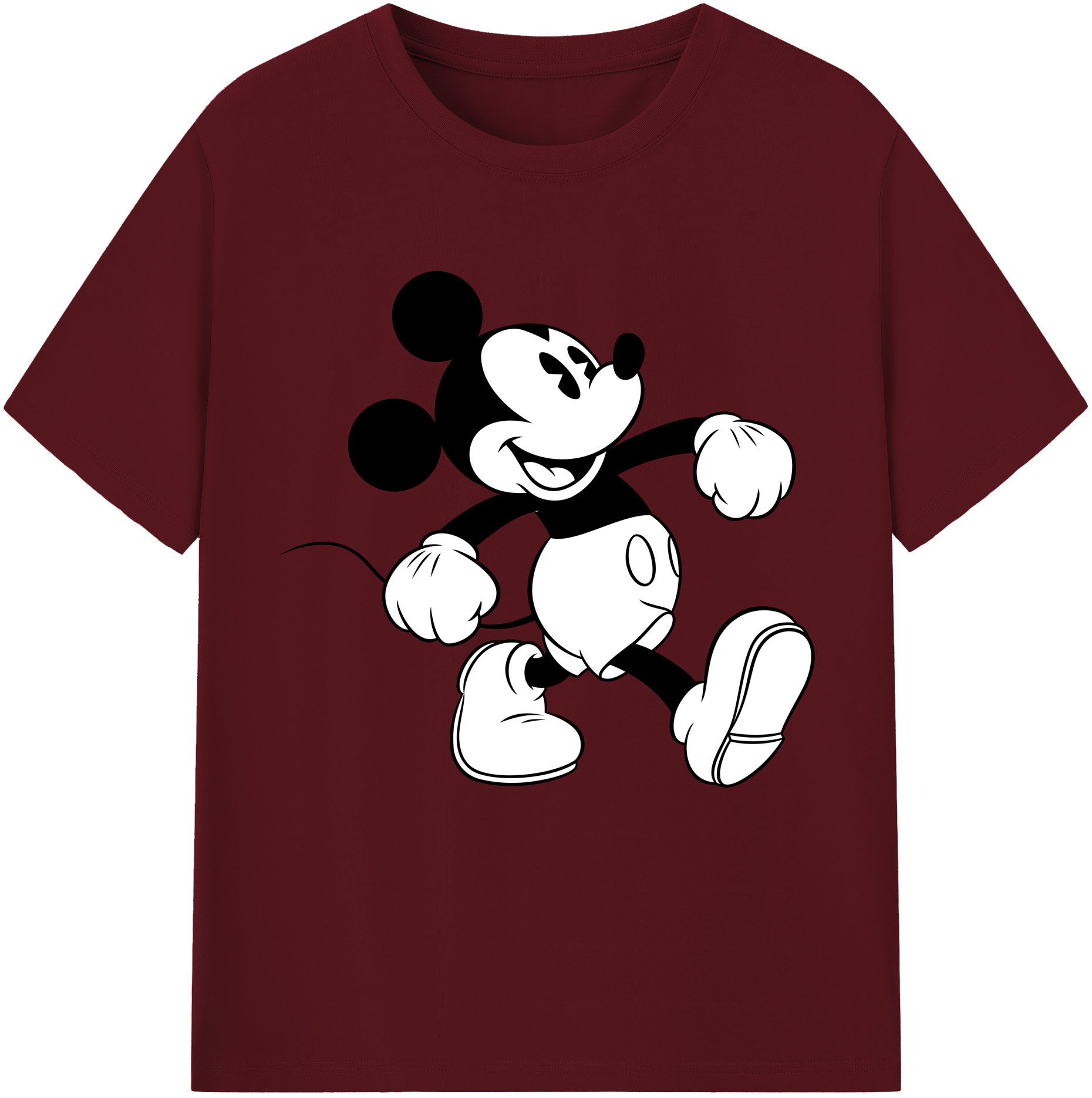 （画像用） ミッキーマウス Mickey Mouse 綿100％半袖Tシャツ（フロントプリント）